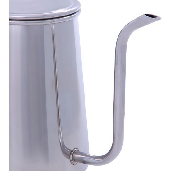 Bule Bico Fino 700ML Inox Cabo Madeira Mimo Style